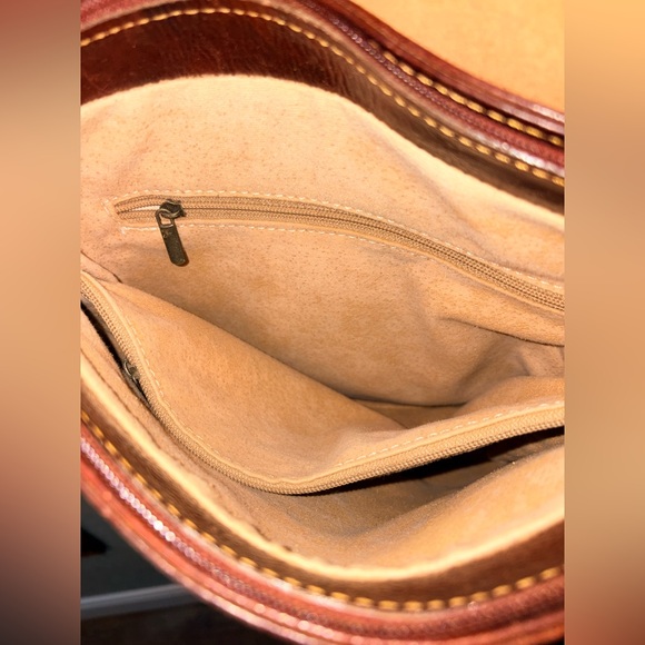 Vintage Manufactus Rome (Manufacius) Italian Leather Messenger Crossbody Bag - Picture 10 of 16
